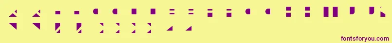 フォントLeculierColorRegular – 紫色のフォント、黄色の背景