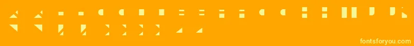 LeculierColorRegular-fontti – keltaiset fontit oranssilla taustalla