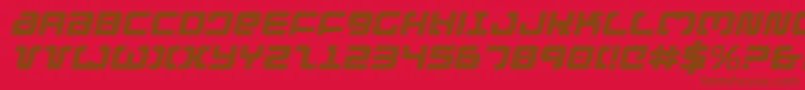 Exedorei Font – Brown Fonts on Red Background