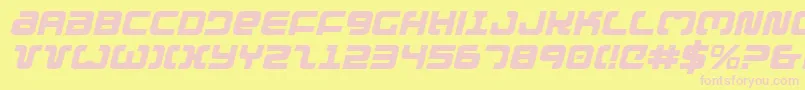 Exedorei Font – Pink Fonts on Yellow Background