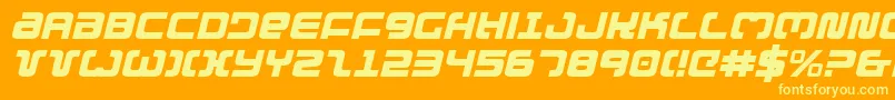 Exedorei Font – Yellow Fonts on Orange Background