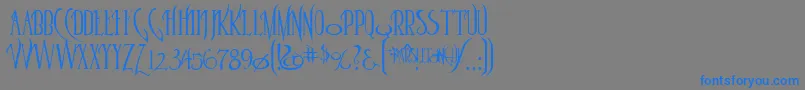 Parselto-Schriftart – Blaue Schriften auf grauem Hintergrund