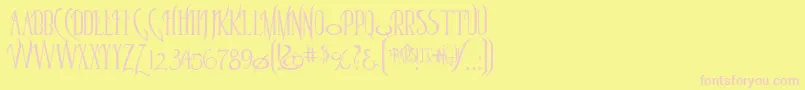 Parselto Font – Pink Fonts on Yellow Background
