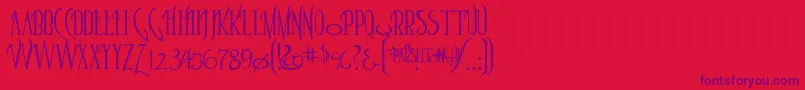 Parselto Font – Purple Fonts on Red Background