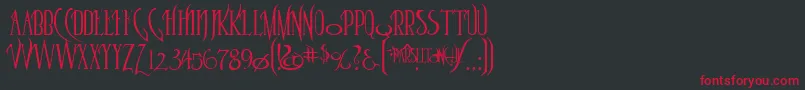 Parselto Font – Red Fonts on Black Background