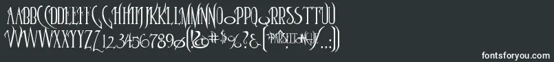 Parselto Font – White Fonts on Black Background