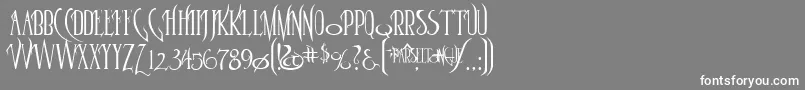 フォントParselto – 灰色の背景に白い文字