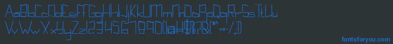 Kuppelultracondenseboldkuppel Font – Blue Fonts on Black Background