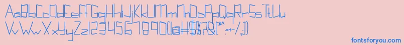 Kuppelultracondenseboldkuppel Font – Blue Fonts on Pink Background