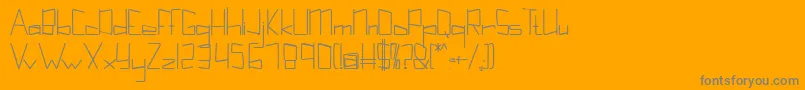 Weitere Informationen zur Kuppelultracondenseboldkuppel-Schriftart Kuppelultracondenseboldkuppel-Schriftart – Graue Schriften auf orangefarbenem Hintergrund