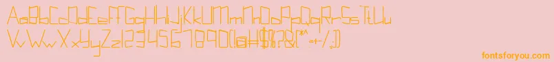 Kuppelultracondenseboldkuppel Font – Orange Fonts on Pink Background