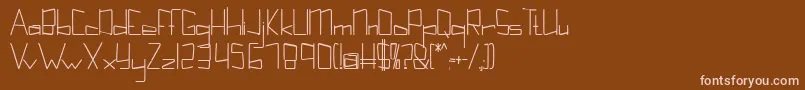 Kuppelultracondenseboldkuppel Font – Pink Fonts on Brown Background