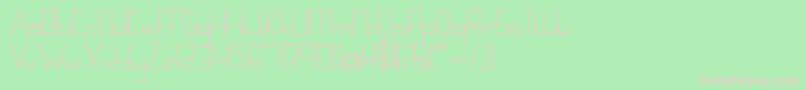 Kuppelultracondenseboldkuppel Font – Pink Fonts on Green Background