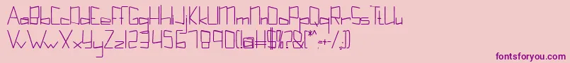 Kuppelultracondenseboldkuppel Font – Purple Fonts on Pink Background