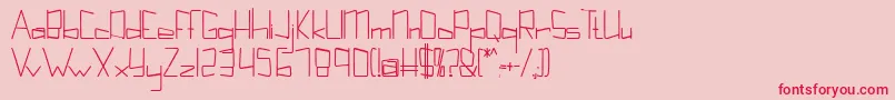 Kuppelultracondenseboldkuppel Font – Red Fonts on Pink Background