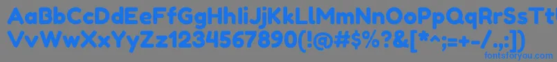 FredokaoneRegular Font – Blue Fonts on Gray Background