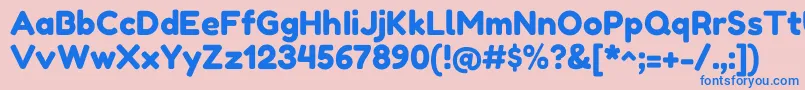 FredokaoneRegular Font – Blue Fonts on Pink Background