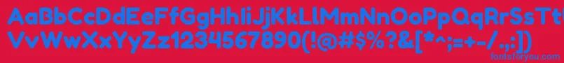 FredokaoneRegular Font – Blue Fonts on Red Background