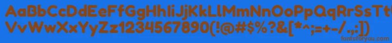 FredokaoneRegular Font – Brown Fonts on Blue Background