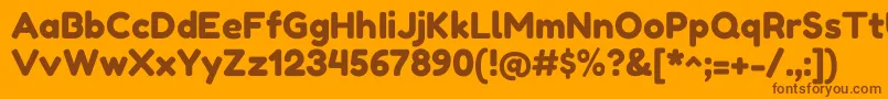 FredokaoneRegular Font – Brown Fonts on Orange Background