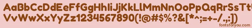FredokaoneRegular Font – Brown Fonts on Pink Background