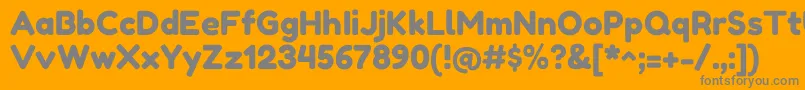 FredokaoneRegular Font – Gray Fonts on Orange Background