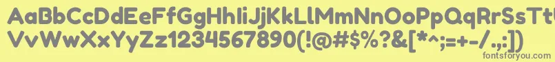 FredokaoneRegular Font – Gray Fonts on Yellow Background
