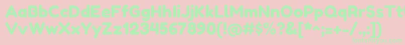 FredokaoneRegular Font – Green Fonts on Pink Background