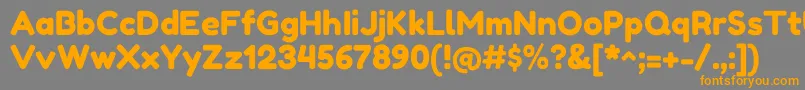 FredokaoneRegular Font – Orange Fonts on Gray Background