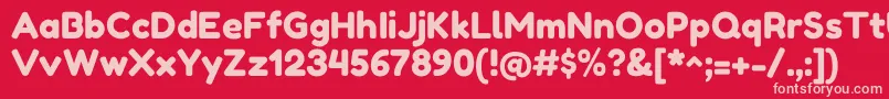 FredokaoneRegular Font – Pink Fonts on Red Background