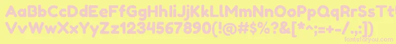 FredokaoneRegular Font – Pink Fonts on Yellow Background