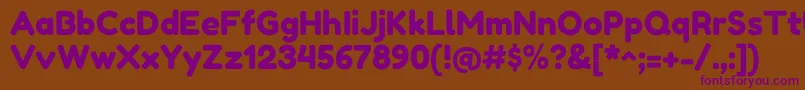 FredokaoneRegular Font – Purple Fonts on Brown Background