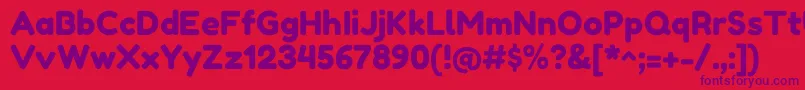 FredokaoneRegular Font – Purple Fonts on Red Background