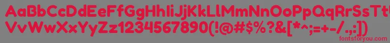 FredokaoneRegular Font – Red Fonts on Gray Background