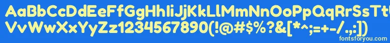 FredokaoneRegular Font – Yellow Fonts on Blue Background