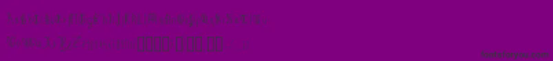 フォントHairlineQuadrata – 紫の背景に黒い文字