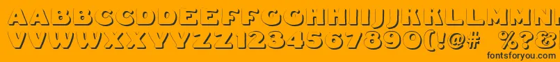 Dsfattyshadow Font – Black Fonts on Orange Background