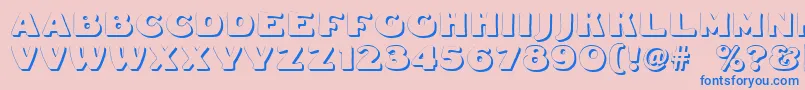 Dsfattyshadow Font – Blue Fonts on Pink Background