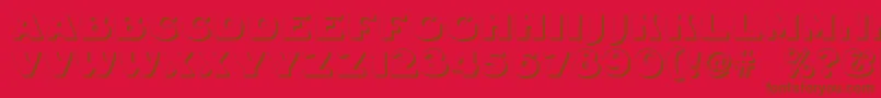 Dsfattyshadow Font – Brown Fonts on Red Background