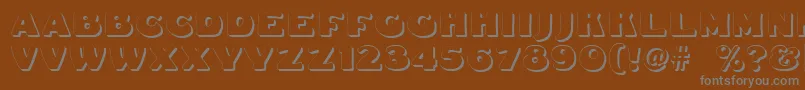 Dsfattyshadow Font – Gray Fonts on Brown Background