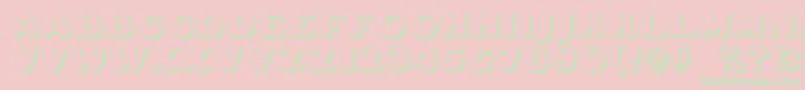 Dsfattyshadow Font – Green Fonts on Pink Background