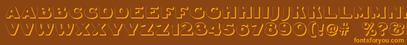 Dsfattyshadow Font – Orange Fonts on Brown Background