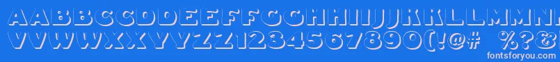 Dsfattyshadow Font – Pink Fonts on Blue Background