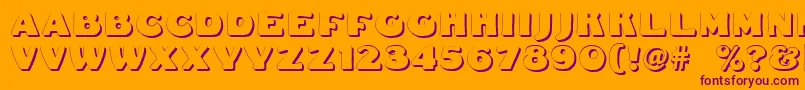 Dsfattyshadow Font – Purple Fonts on Orange Background