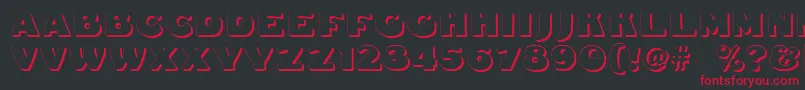 Dsfattyshadow Font – Red Fonts on Black Background