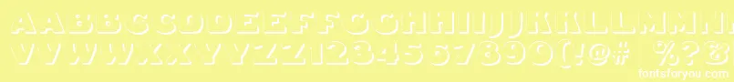 Dsfattyshadow Font – White Fonts on Yellow Background