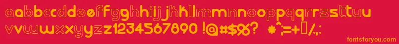 Lalorg Font – Orange Fonts on Red Background