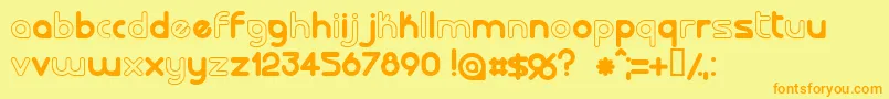 Lalorg Font – Orange Fonts on Yellow Background