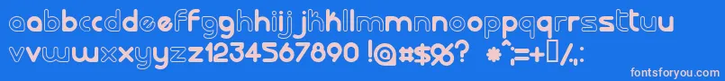 Lalorg Font – Pink Fonts on Blue Background