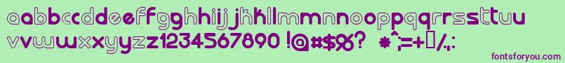 Lalorg Font – Purple Fonts on Green Background
